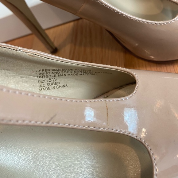 INC International Concept Nude Open Toe heels - Picture 4 of 7